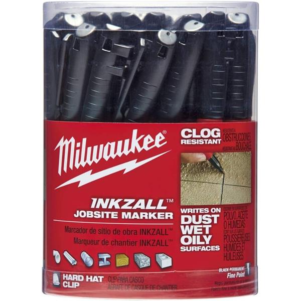 Milwaukee Milwaukee INKZALL Fine Point Black Marker (36 Pack) 48223100