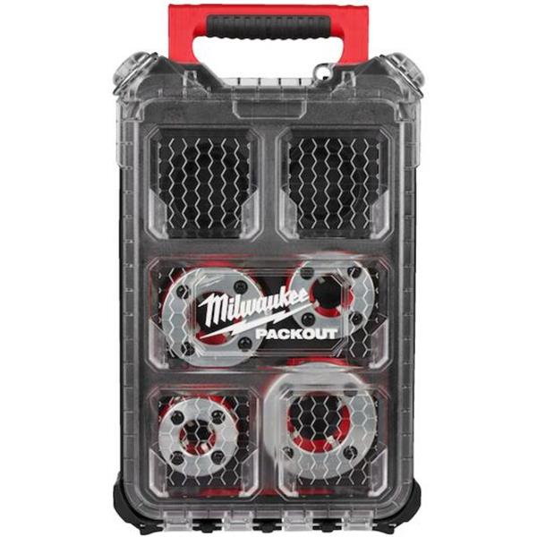 Milwaukee Milwaukee BSPT Alloy Die Head Kit x4 (½/ ¾/ 1/ 1¼) Compatible with the Milwaukee M18FPT114 4932480250
