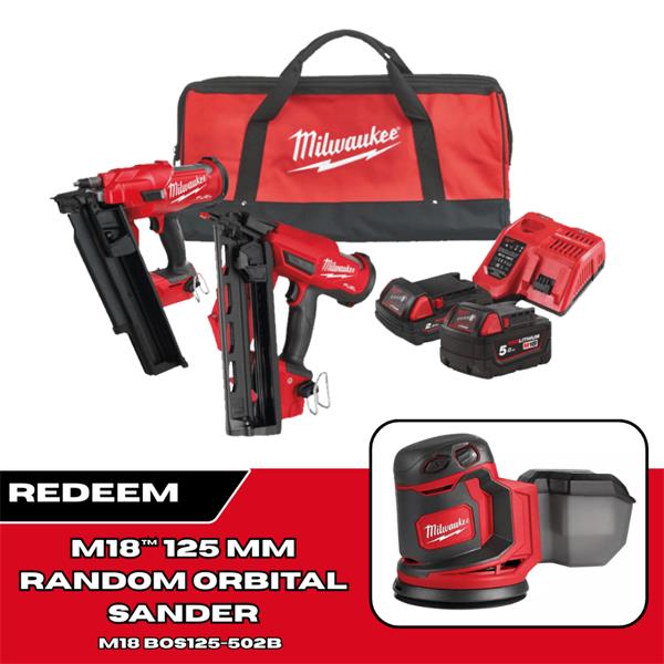 Milwaukee M18 Fuel Nailer Power Pack FPP2BE-522B GB2 4933492429
