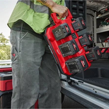 Milwaukee M18 Mobile Rated Packout Six Bay Rapid Charger - 240V 4932498552