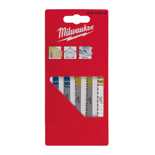 Milwaukee 4932345825 Milwaukee Jigsaw Blade Set 5pcs 4932345825