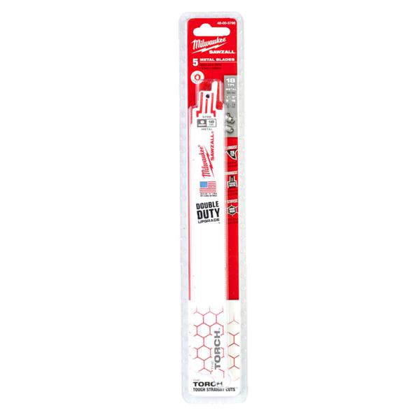 Milwaukee Milwaukee 230mm x 18tpi Torch Sawzall Blades - 5pc 48475788