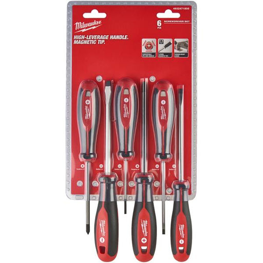 Milwaukee Milwaukee 6 Piece Tri-Lobe Screwdriver Set (Pozi/Slotted) 4932471806