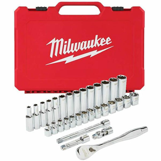 Milwaukee Milwaukee 1/4" Drive 28pc Ratchet & Socket Set – Metric 4932464943