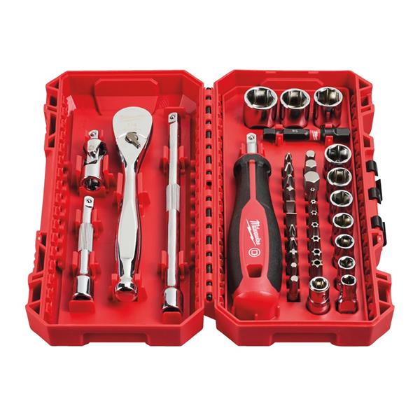 Milwaukee Milwaukee 38 Piece 1/4in Ratchet Driver & Socket set 4932498381