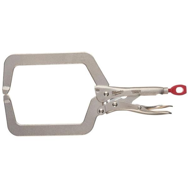 Milwaukee Milwaukee 9in Deep Reach Torque Lock Locking C Clamp with Pointed Pads 4932472257