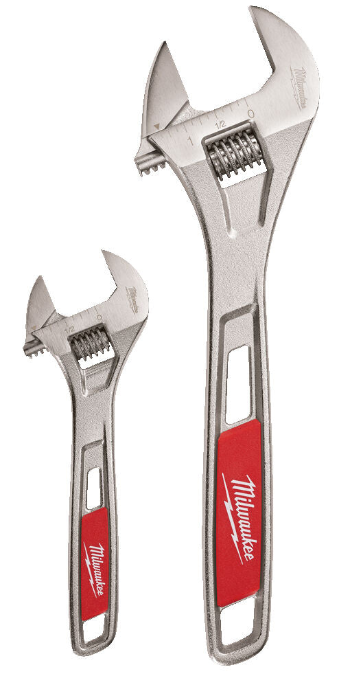 Milwaukee 48227400 Milwaukee Adjustable Wrench Set 2pcs 48227400