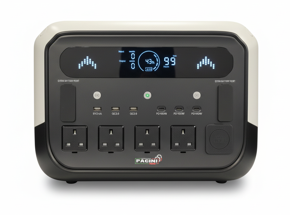 PACINI Pacini Portable Power Station Capacity 2048Wh, 4 outlets,2400W PRO2400