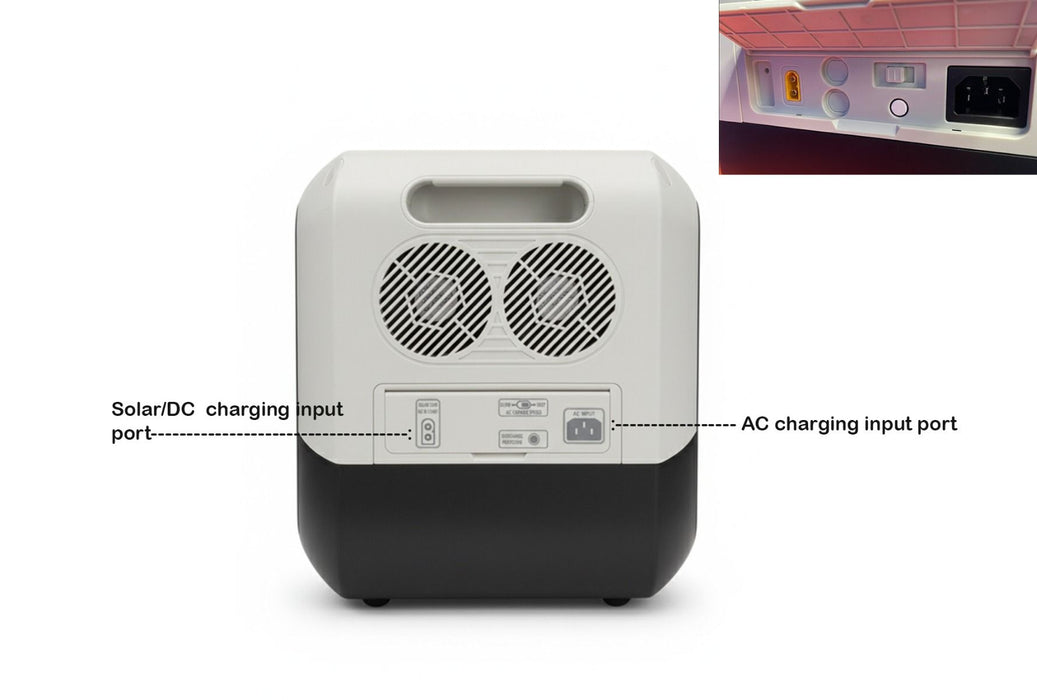 PACINI Pacini Portable Power Station Capacity 2048Wh, 4 outlets,2400W PRO2400