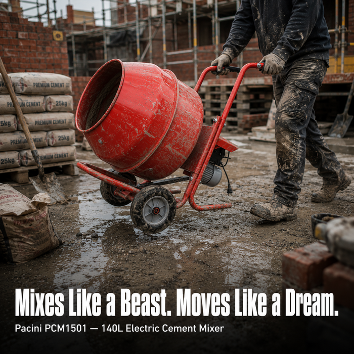 PACINI Pacini Electric Cement Mixer with Stand – 110V (PCM1501) PCM1501