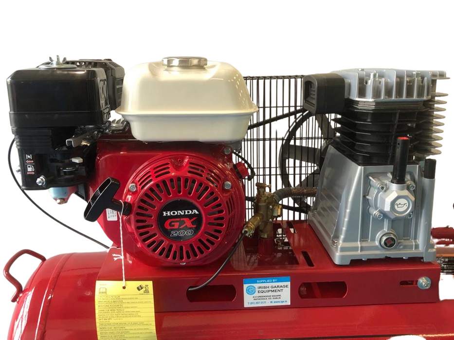 PACINI HONDA GX220 100 Litre Pacini Petrol Air Compressor 18cfm - 100LHC