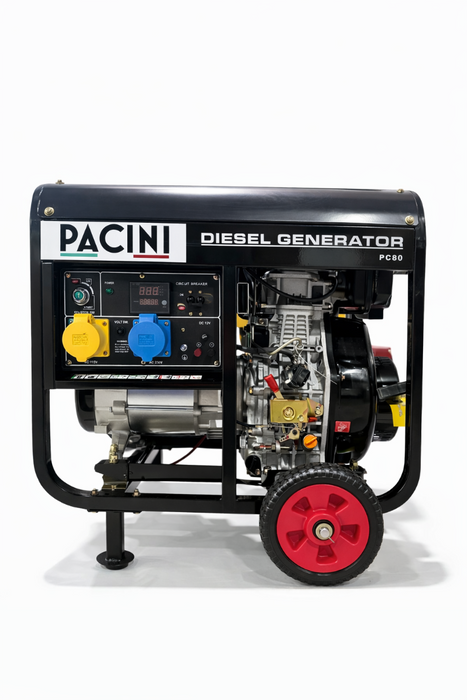 PACINI Pacini 8.0kva Diesel Site Generator Key or Pull Start PC80