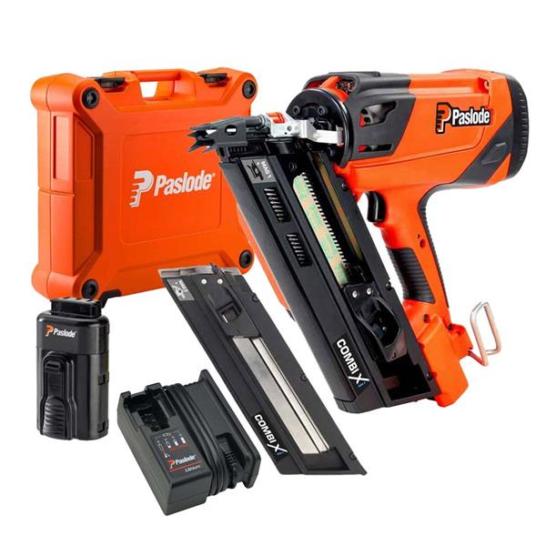 Paslode COMBI Xi 2-in-1 Cordless Strip Nailer with 2x Magazines (1x2.1Ah) PAS-014012