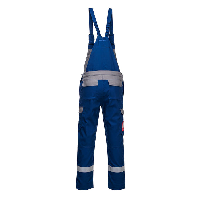 Portwest FR07 - Bizflame Industry Two Tone FR Bib and Brace - Royal Blue