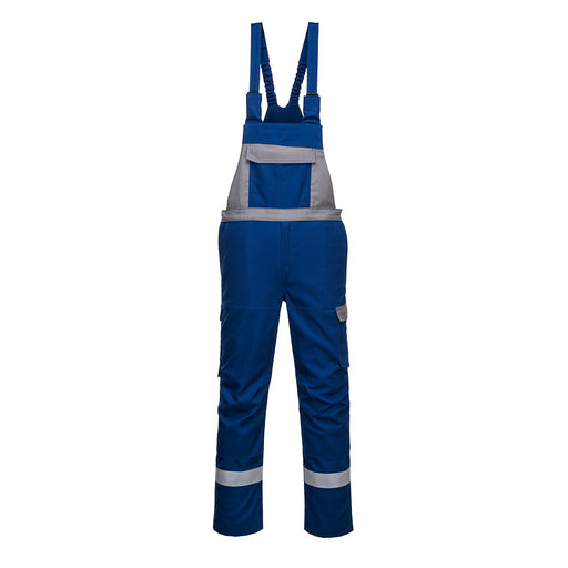 Portwest FR07 - Bizflame Industry Two Tone FR Bib and Brace - Royal Blue