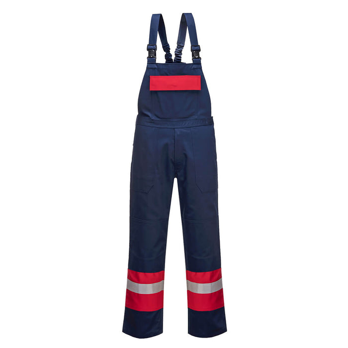 Portwest FR57 - Bizflame Work Two Tone FR Bib and Brace - Navy