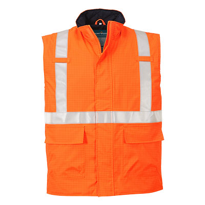 Portwest S776 - Bizflame Rain Hi-Vis FR Bodywarmer - Orange