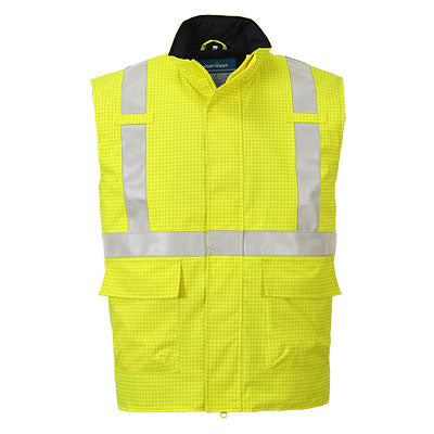 Portwest S776 - Bizflame Rain Hi-Vis FR Bodywarmer - Yellow