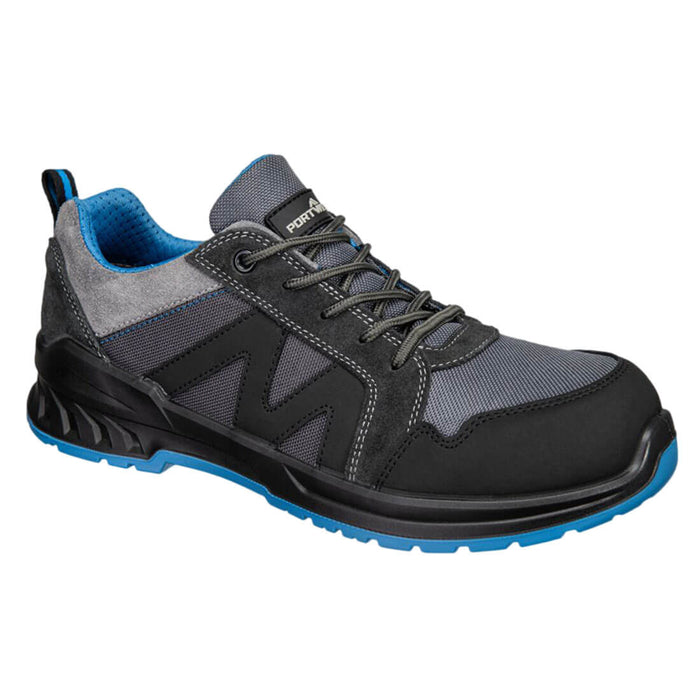 Portwest FC23 - Composite Textile & Suede Trainer S1PS SR FO - Black/Blue