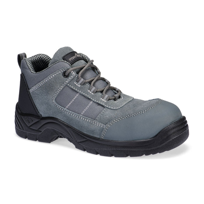 Portwest FC24 - Composite Textile Suede Low Shoe S1 SR FO - Metal Grey