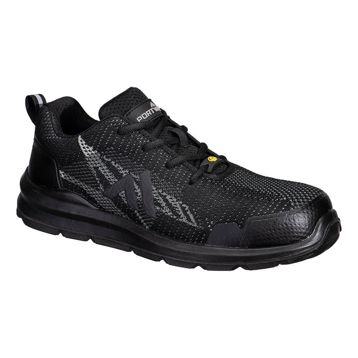 Portwest FC32 - Composite Textile Trainer S1PS ESD SR FO - Black/Zoom Grey
