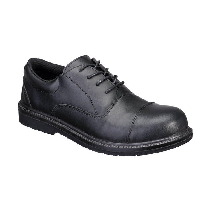 Portwest FD18 - Steel Action Leather Executive Shoe S3 SR FO - Black