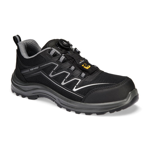 Portwest FT32 - Composite KPU and Mesh Trainer S1PS ESD SR FO - Black/Grey