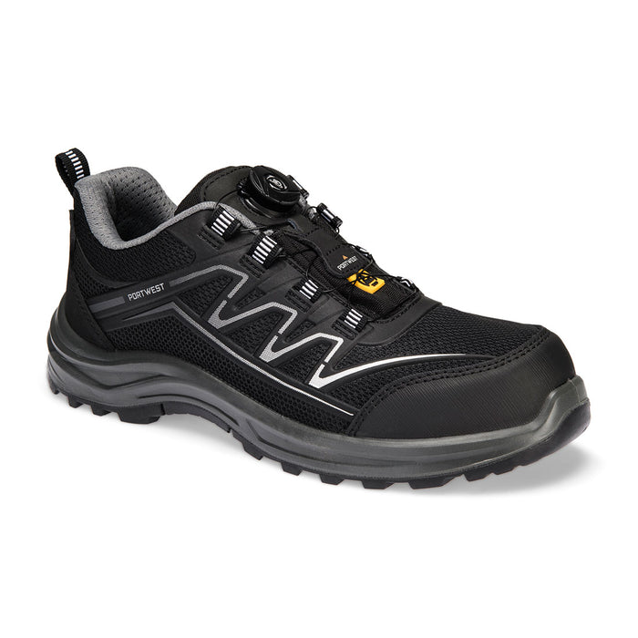 Portwest FT32 - Composite KPU and Mesh Trainer S1PS ESD SR FO - Black/Grey
