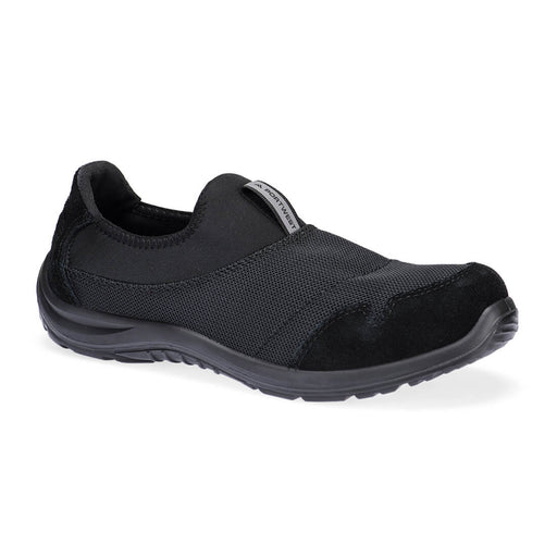 Portwest FT55 - Steel Textile Slip On Shoe S1P SR FO ESD - Black