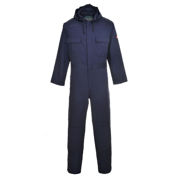 Portwest BIZ6 - Bizweld Work FR Hooded Coverall - Navy