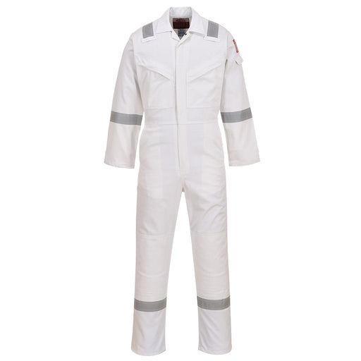 Portwest FR50 - Bizflame Work FR Coverall - White