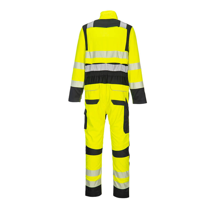 Portwest FR507 - PW3 Modaflame Work Hi-Vis Multi-Norm FR Coverall - Yellow/Black