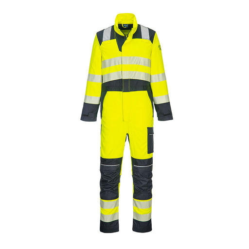 Portwest FR507 - PW3 Modaflame Work Hi-Vis Multi-Norm FR Coverall - Yellow/Navy