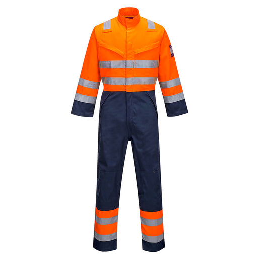 Portwest MV29 - Modaflame Work HVO Multi-Norm Contrast Coverall - Orange/Navy