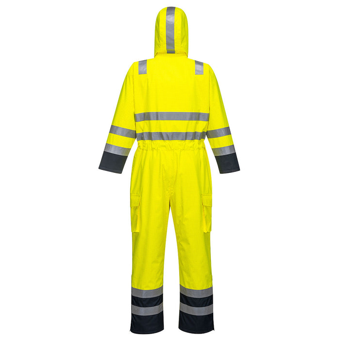Portwest S775 - Bizflame Rain Hi-Vis Constrast FR Winter Coverall - Yellow/Navy