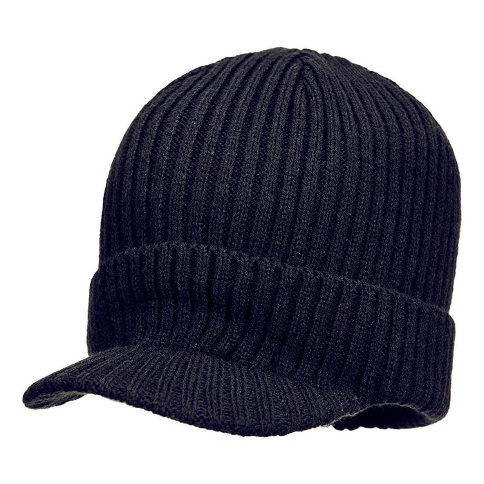 Portwest HA24 - Beanie Hat with Peak - Navy HA24-NVR-One Size