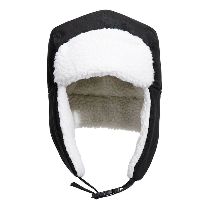 Portwest HA33 - Sherpa Lined Trapper Hat - Black HA33-BKR-One Size