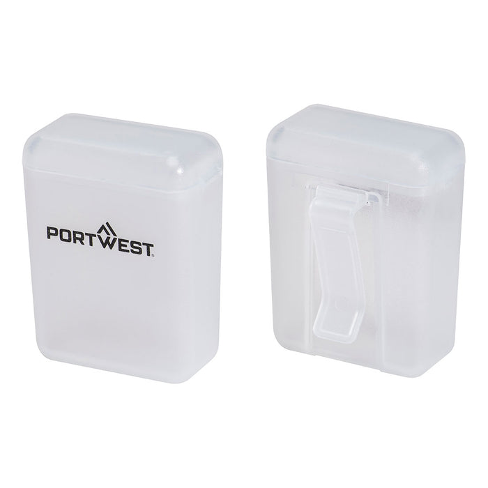 Portwest PA09 - Ear Plugs Storage Box (Pk50) - White PA09-WHR-One Size