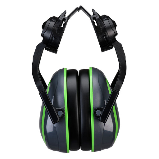 Portwest PW03 - HV Extreme Ear Defenders Low Clip-On Metal Free - Grey/Green PW03-GGN-One Size