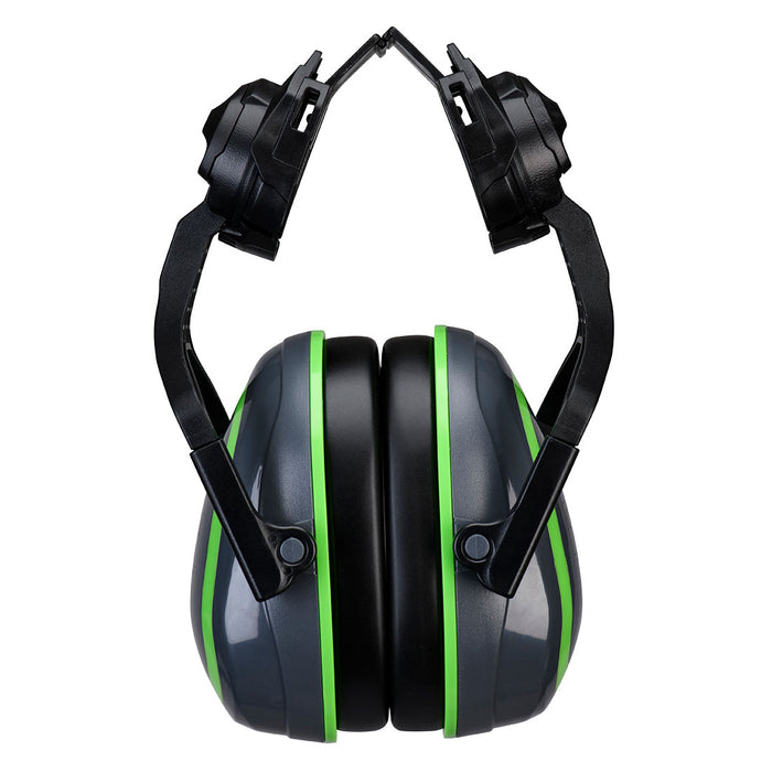 Portwest PW03 - HV Extreme Ear Defenders Low Clip-On Metal Free - Grey/Green PW03-GGN-One Size
