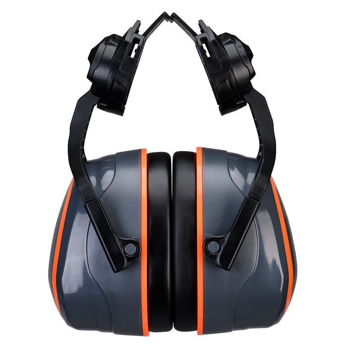 Portwest PW05 - HV Extreme Ear Defenders High Clip-On Metal Free - Grey/Orange PW05-GOR-One Size