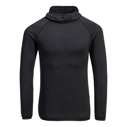 Portwest B191 - Waffle Fleece Hooded Baselayer - Black