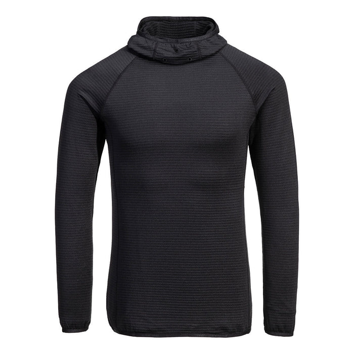 Portwest B191 - Waffle Fleece Hooded Baselayer - Black