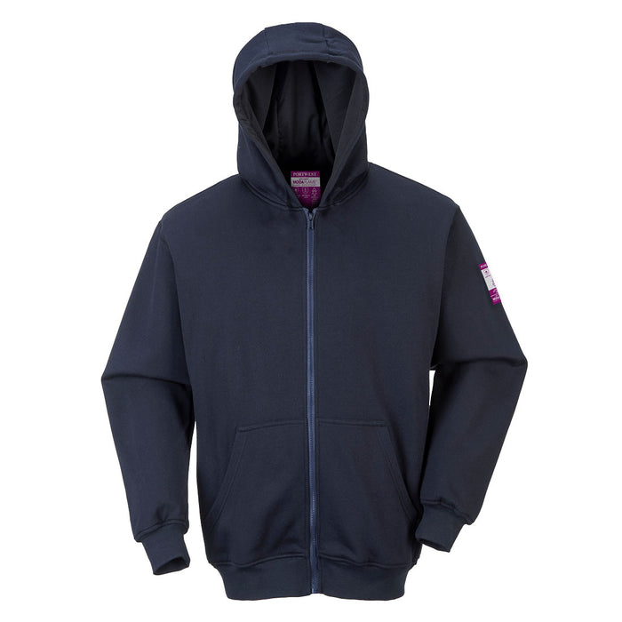 Portwest FR81 - Modaflame Knit FR Full Zip Hooded Sweatshirt - Navy
