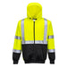 Portwest Hi-Vis Contrast Zipped Hoodie Yellow/Black