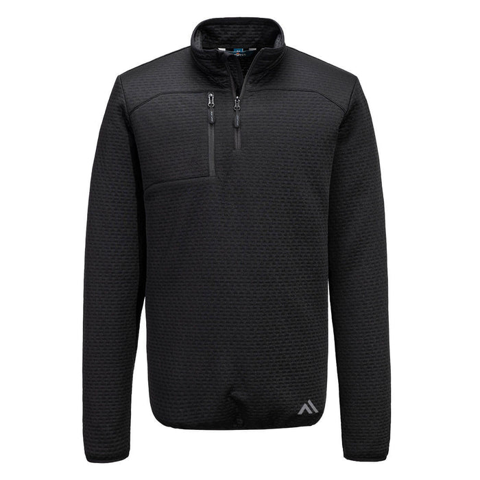 Portwest KX376 - KX3 Sport Textured 1/4 Zip Sweatshirt - Black
