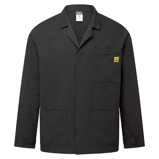Portwest AS18 - Anti-Static ESD Lab Jacket - Black