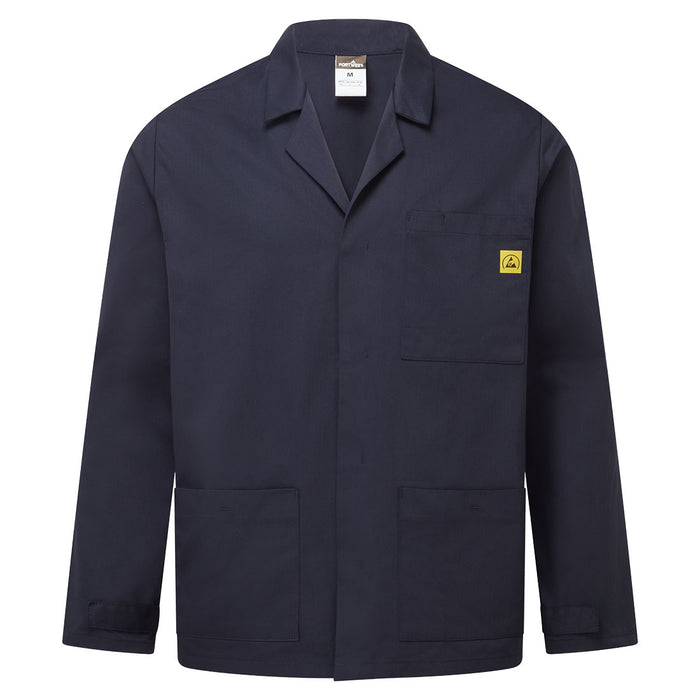 Portwest AS18 - Anti-Static ESD Lab Jacket - Navy