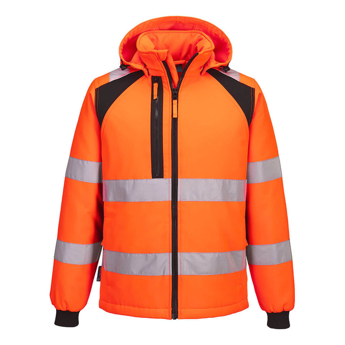 Portwest CD809 - WX2 Eco Hi-Vis Padded Softshell (2L) Orange/Black