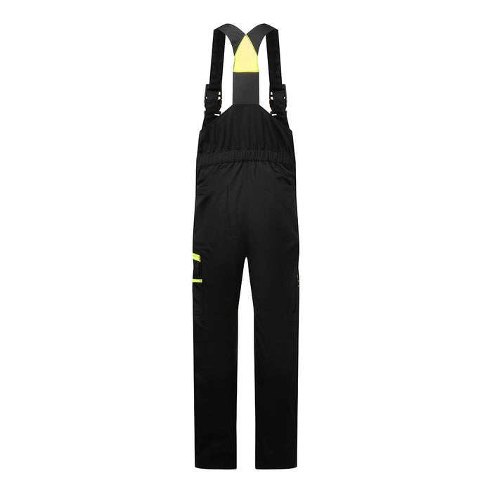 Portwest CD850 - WX2 Eco Stretch Bib and Brace - Black/Yellow